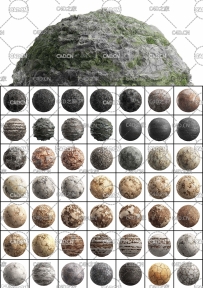 100个常用石头纹理贴图合集 CGAxis 8K PBR Textures Collection Volume 19 – Rocks