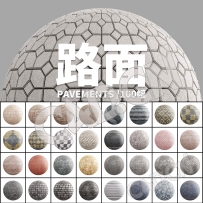 100幅常用路面地面贴图纹理素材 Pavements PBR Textures – Collection Volume 25