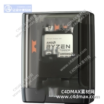 C4D工程-oc工程ADM RYZEN线程撕裂者3990X模型 ADM模型Octane工程模型