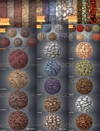 7套手绘风格贴图素材合集 CGTrader – Stylized Hand Painted Textures Collection 1