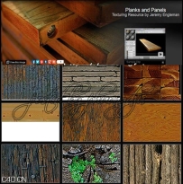 木板和面板纹理 Planks and Panels Texturing Resource by Jeremy Engleman