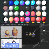 素描卡通风格化渲染贴图Toon Shader MatCap Pack