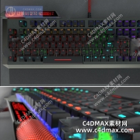 C4D工程-OC工程键盘模型键盘Octane工程模型机械键盘模型