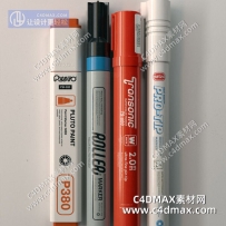 C4DOC工程-彩色笔工程彩色笔模型油笔模型铅笔模型