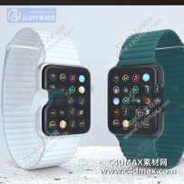 C4D工程-OC工程手表模型蓝牙手表模型Apple Watch 模型Apple-Watch-Series-5模型Oc